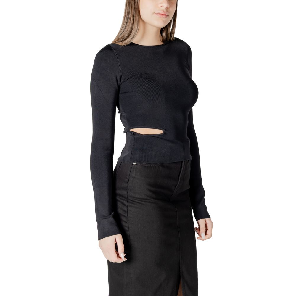 Calvin Klein Jeans Schwarze Rayon Tops & T-Shirt