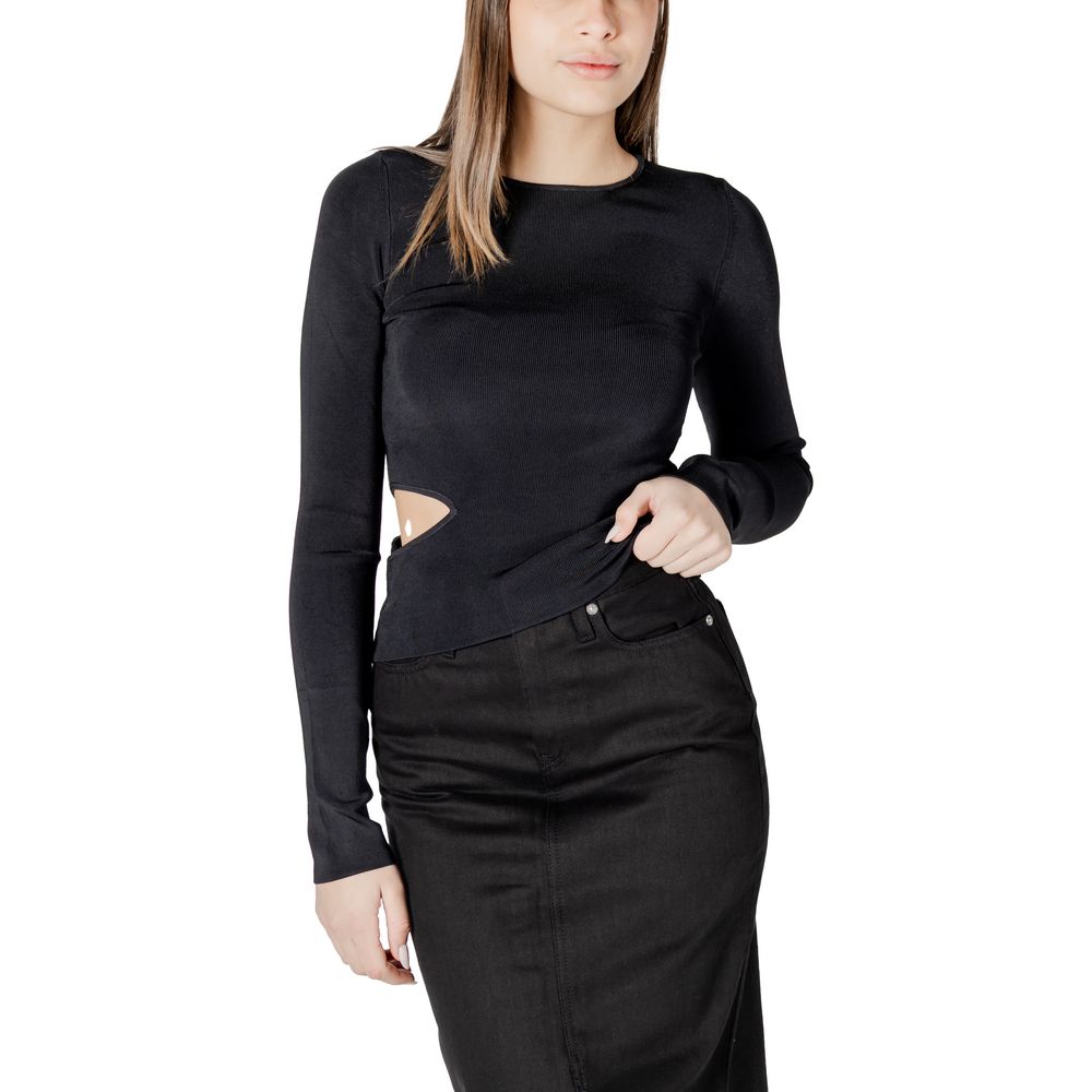 Calvin Klein Jeans Schwarze Rayon Tops & T-Shirt