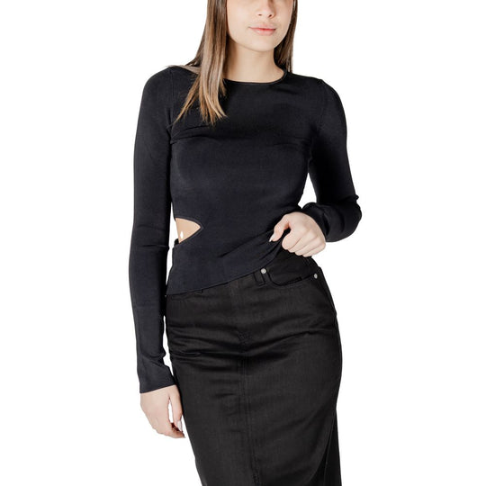 Calvin Klein Jeans Schwarze Rayon Tops & T-Shirt