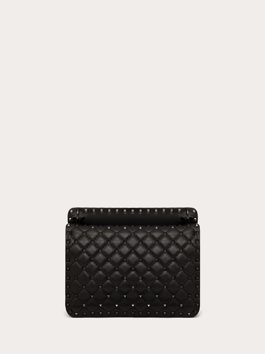 Valentino Garavani Schwarze Nappaleder Medium Rockstudt Spike Tasche