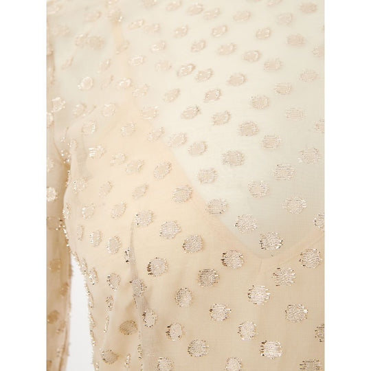 Lardini Beigefarbenes Baumwollkleid Elegance
