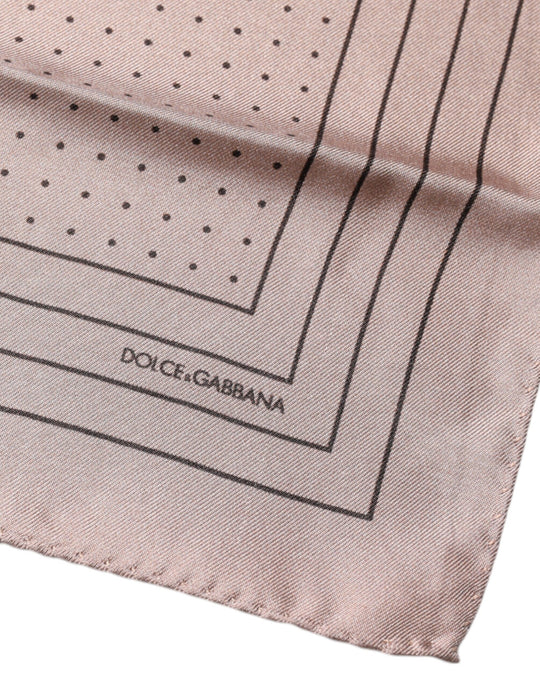 Dolce & Gabbana Rosa gepunktete quadratische Taschentuchschal