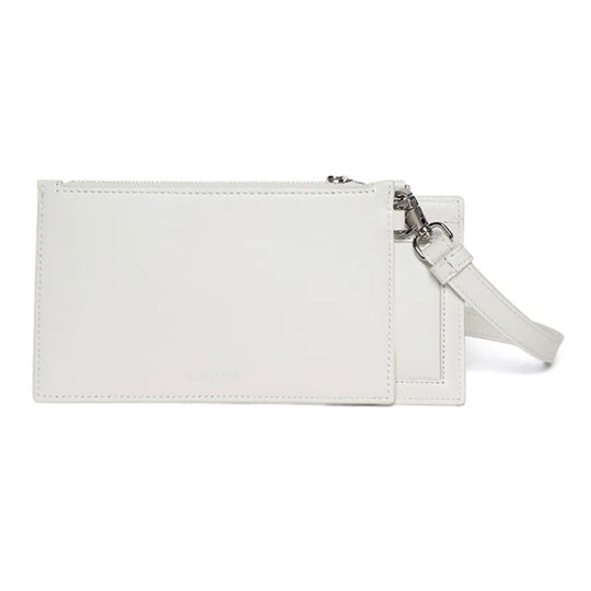 Lanvin Weißes Leder Herren Portemonnaie