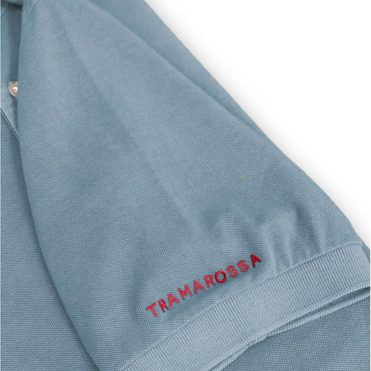 Tramarossa Hellblaues Baumwoll-Poloshirt für Männer
