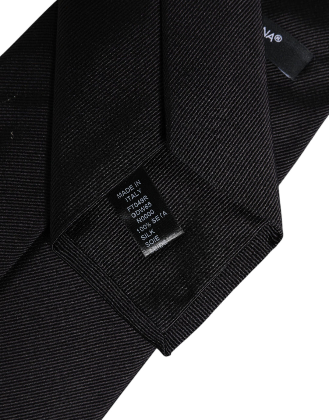 Dolce & Gabbana Schwarze Seidenkrawatte, verstellbar