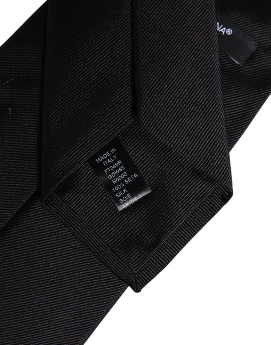 Dolce & Gabbana Schwarze Seidenkrawatte, verstellbar