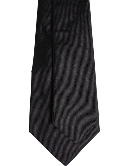 Dolce & Gabbana Schwarze Seidenkrawatte, verstellbar