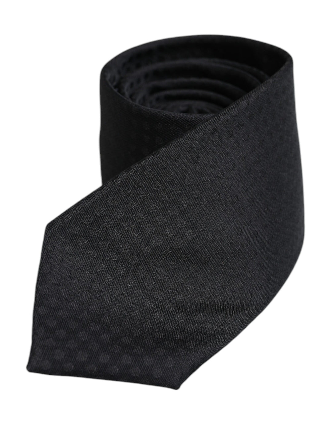 Dolce & Gabbana Schwarze Kreise Seidenkrawatte verstellbar
