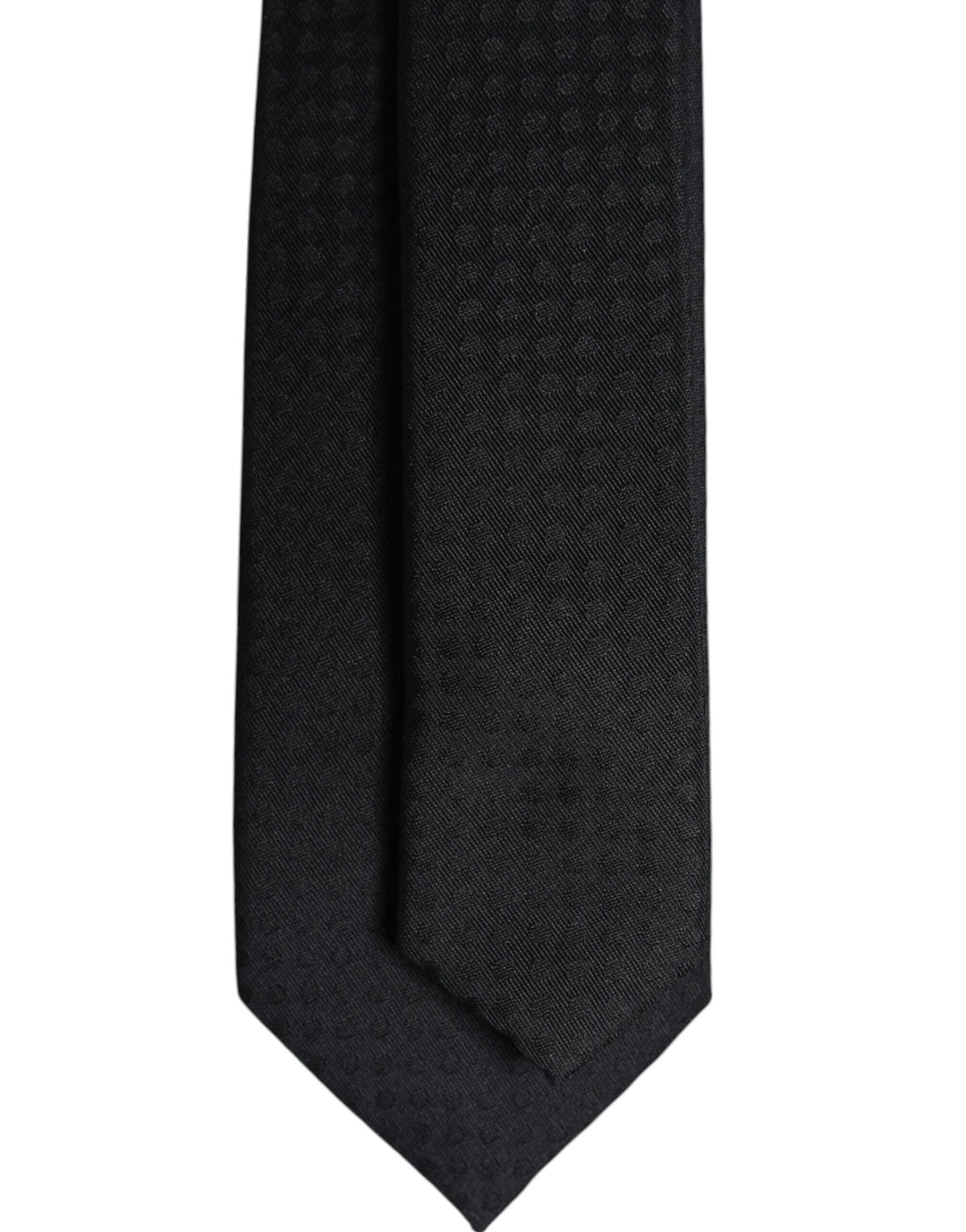 Dolce & Gabbana Schwarze Kreise Seidenkrawatte verstellbar