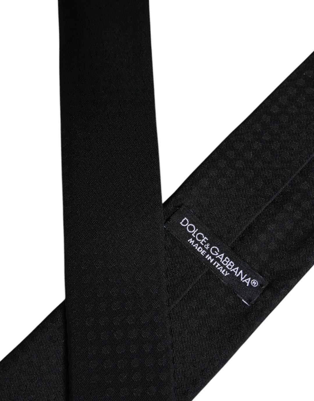 Dolce & Gabbana Schwarze Kreise Seidenkrawatte verstellbar