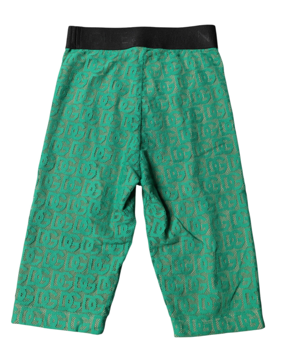 Dolce & Gabbana Grüne Logo-Monogramm-Kurzstrumpfhose Unterwäsche