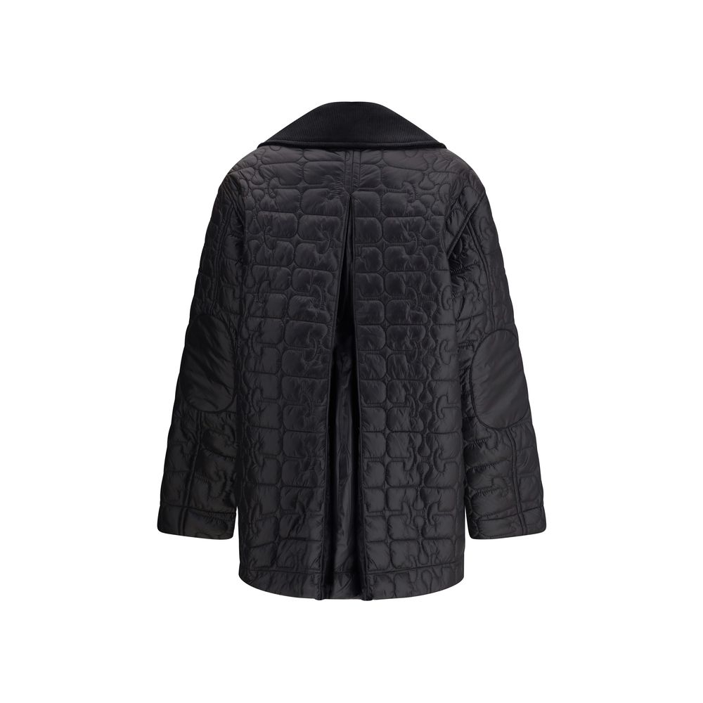 Ganni Glänzende Oberfläche Daunenjacke