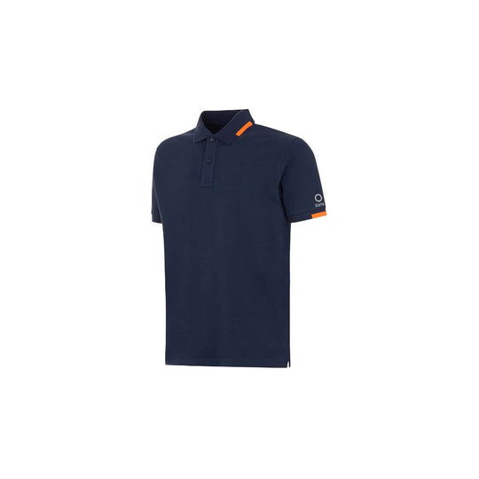 Suns Blaues Baumwoll-Poloshirt