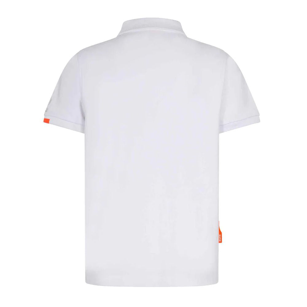 Suns Weißes Baumwoll-Poloshirt