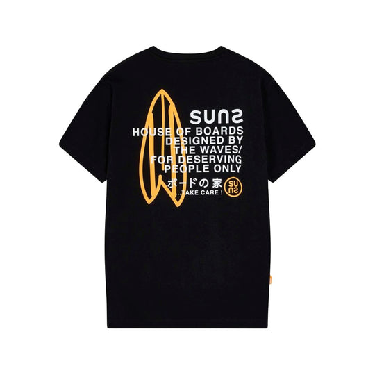 Suns Schwarzes T-Shirt aus Baumwolle