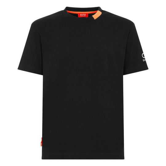 Suns Schwarzes Baumwolle Männer T-Shirt