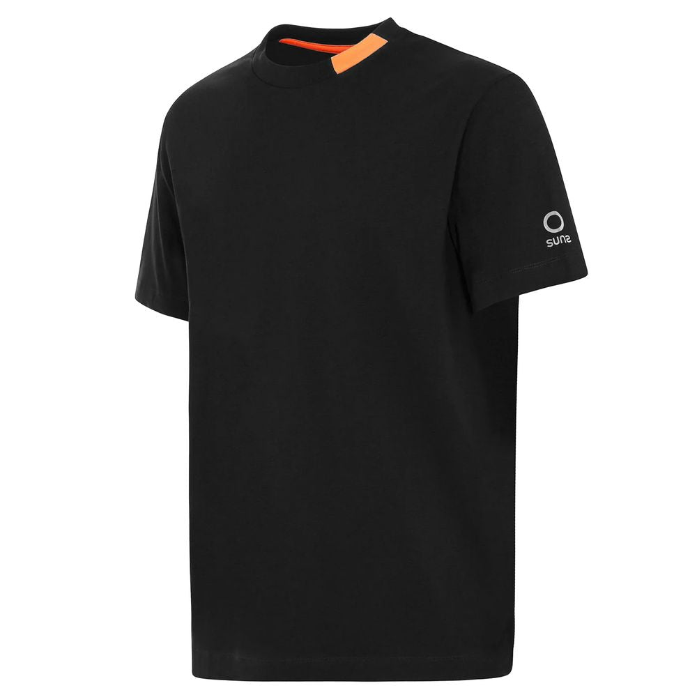 Suns Schwarzes Baumwolle Männer T-Shirt