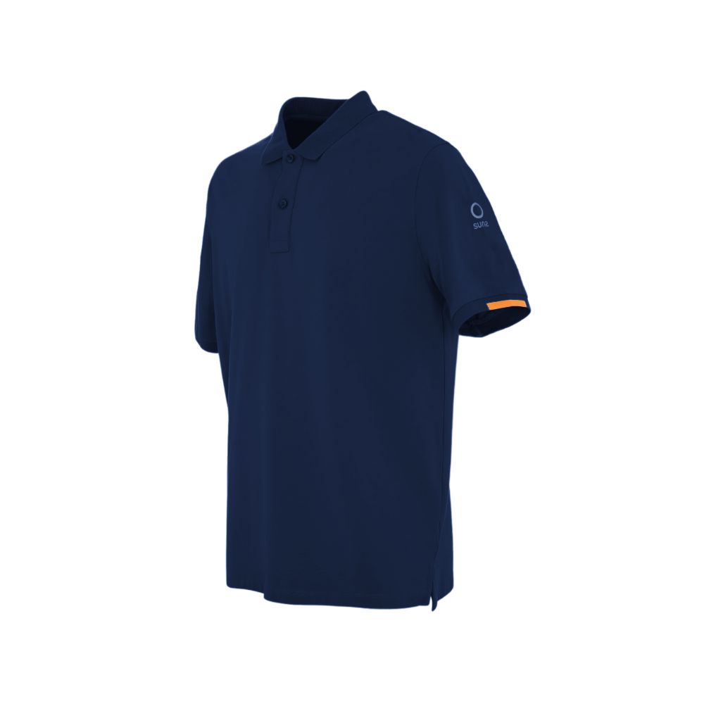 Suns Blaues Baumwoll-Poloshirt