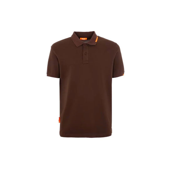 Suns Braunes Baumwoll-Poloshirt