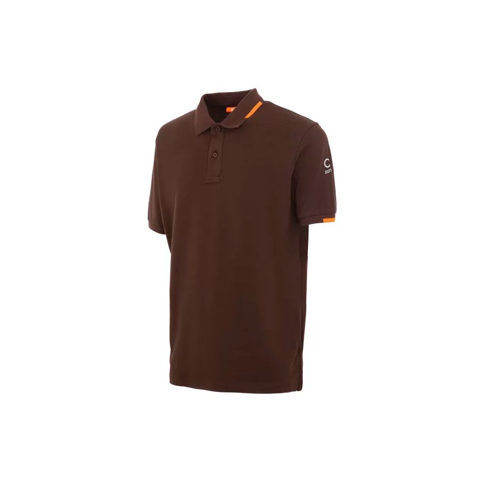 Suns Braunes Baumwoll-Poloshirt