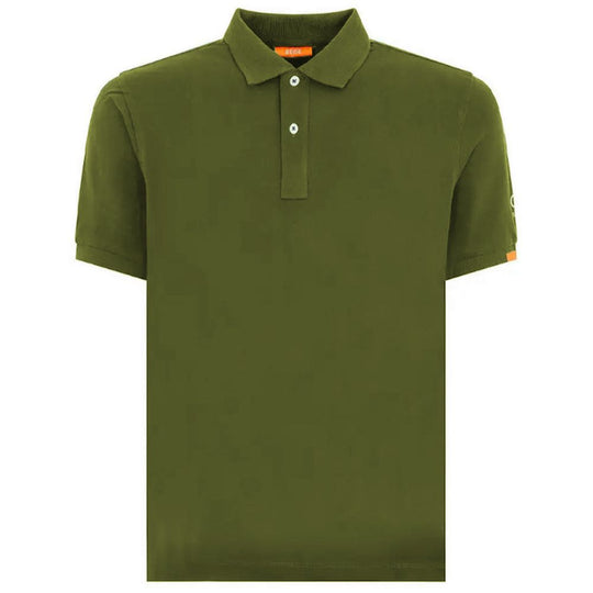 Suns Grünes Baumwoll-Poloshirt