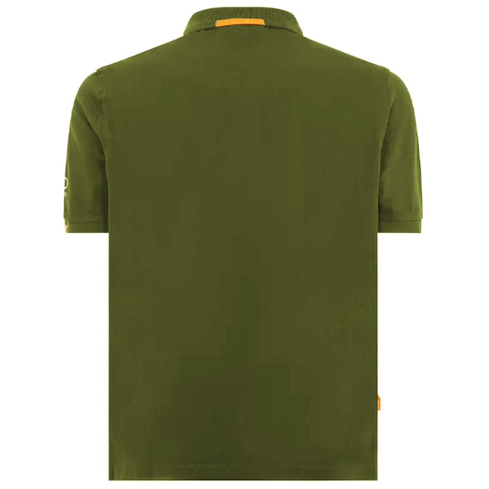 Suns Grünes Baumwoll-Poloshirt