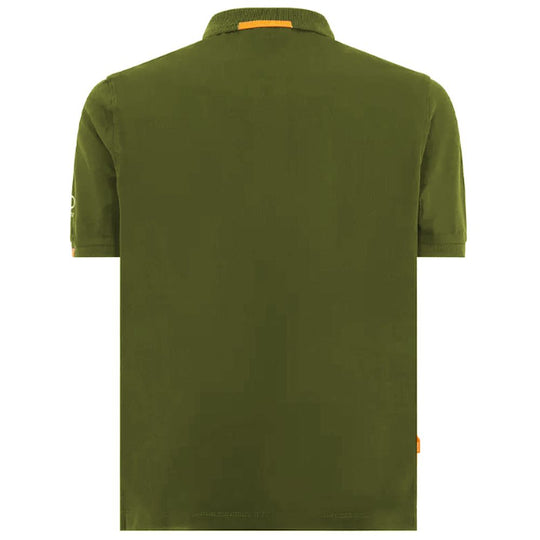 Suns Grünes Baumwoll-Poloshirt
