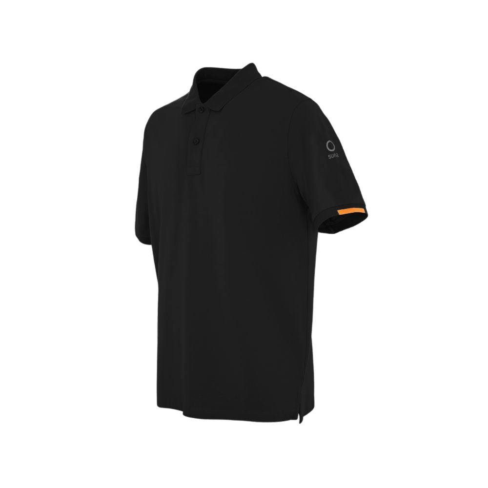 Suns Schwarzes Baumwoll-Poloshirt