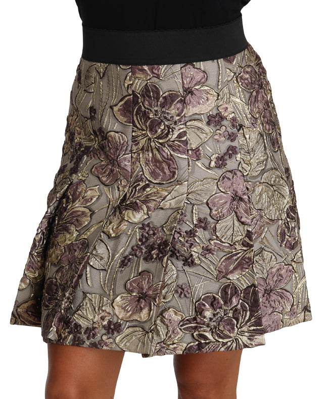 Dolce & Gabbana Eleganter geblümter Jacquard-Rock in A-Linie - Léoré