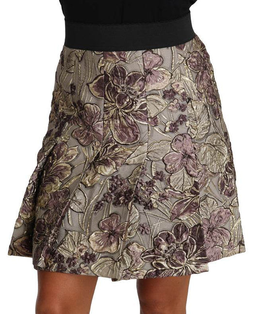 Dolce & Gabbana Eleganter geblümter Jacquard-Rock in A-Linie - Léoré