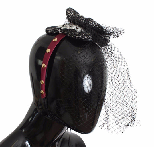 Dolce & Gabbana Rosa Seidenstirnband mit Kristallbesatz - Léoré