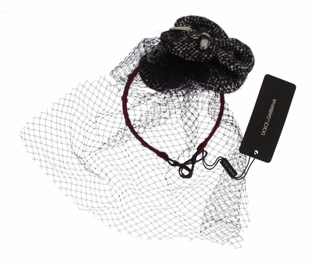 Dolce & Gabbana Rosa Seidenstirnband mit Kristallbesatz - Léoré
