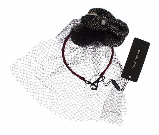 Dolce & Gabbana Rosa Seidenstirnband mit Kristallbesatz - Léoré