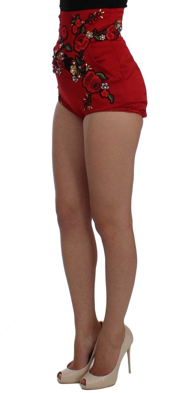 Dolce & Gabbana Verzauberte Sizilien Shorts aus Seide mit Kristallverzierungen - Léoré