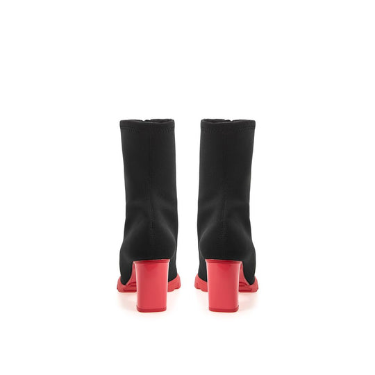 Alexander McQueen Schwarzer Neopren-Stiefel
