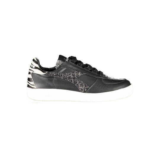 Diadora Schwarzes Leder Damen Sneaker