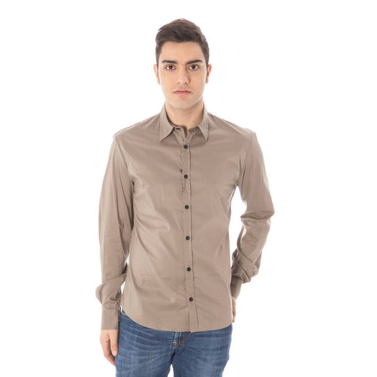 Costume National Green Cotton Shirt for Men