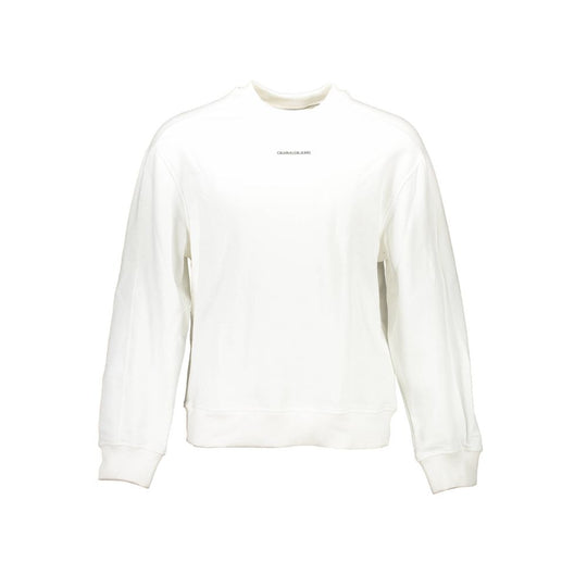 Calvin Klein Weißes Unisex-Sweatshirt aus Baumwolle