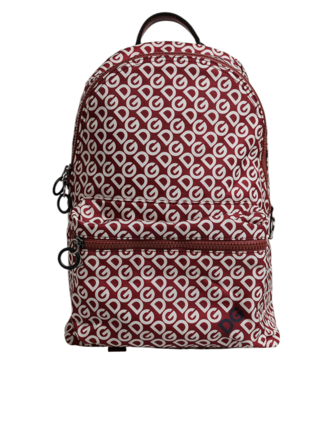 Dolce & Gabbana Rot Weiß DG Logo Druck Nylon Reise-Rucksack Tasche