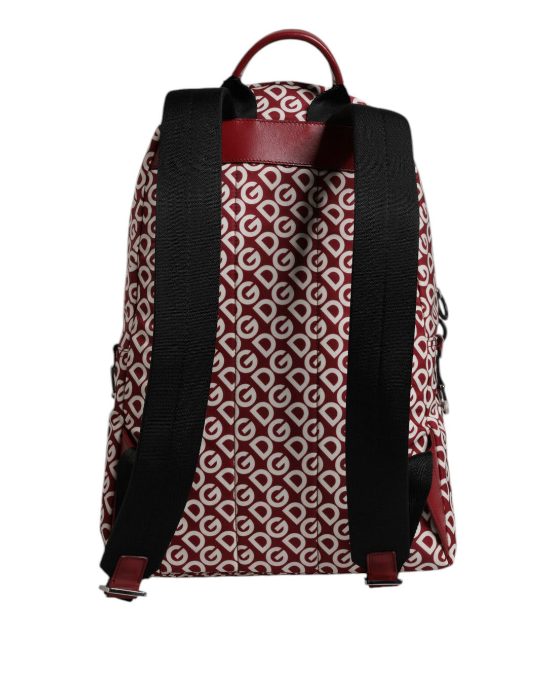 Dolce & Gabbana Rot Weiß DG Logo Druck Nylon Reise-Rucksack Tasche