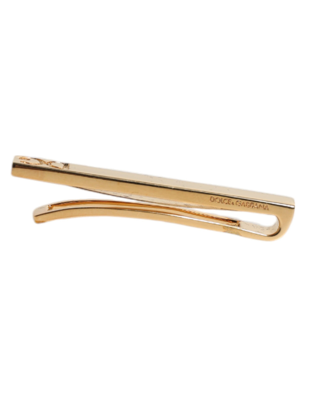 Dolce & Gabbana Goldton Messing Logo Krawattenklammer Bar