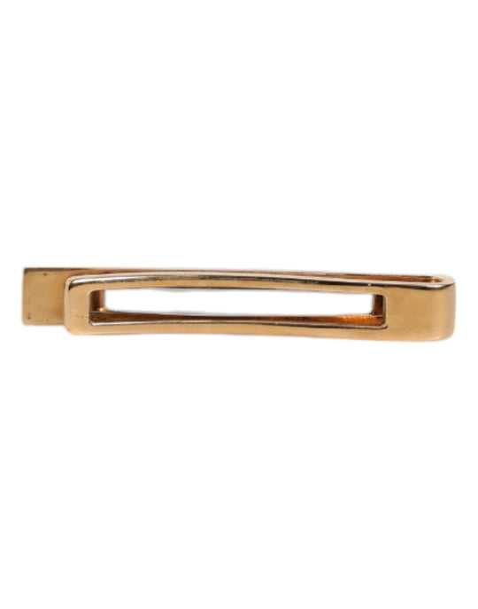 Dolce & Gabbana Schwarzer Saphir Gold-Ton Messing Krawattenklammer Bar
