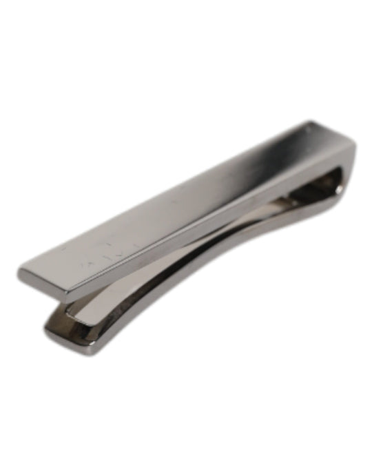 Dolce & Gabbana Schwarzer Ton Messing Logo gebrandmarkt Krawattenklammer Bar