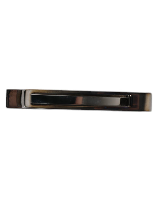 Dolce & Gabbana Schwarzer Ton Messing Logo gebrandmarkt Krawattenklammer Bar