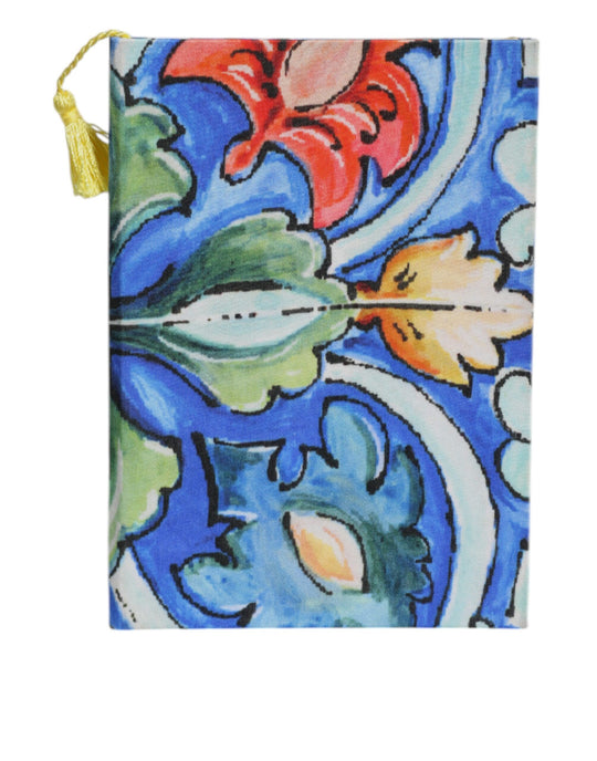 Dolce & Gabbana Multicolor Polyester Floral Siciliano Druck Notebook