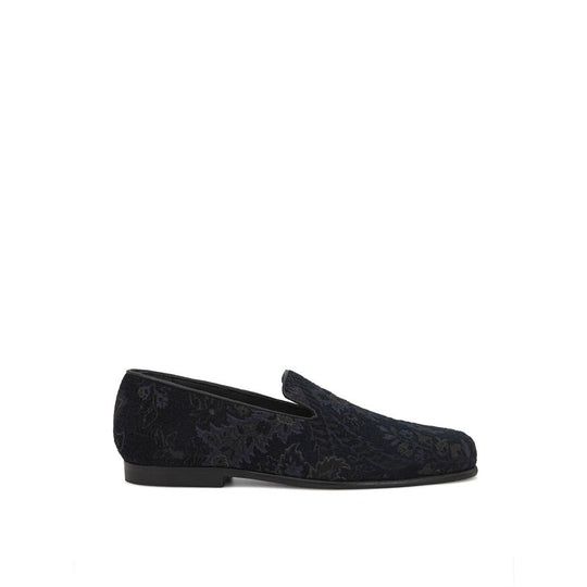 Etro Blaue Leder-Slipper