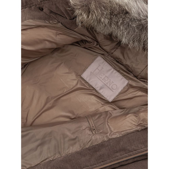 Herno Braune Baumwolljacken &amp