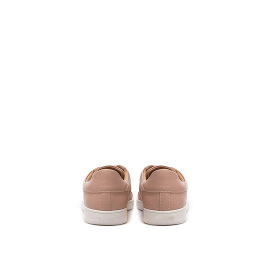 Bally Elegante rosa Baumwoll-Leder-Sneakers