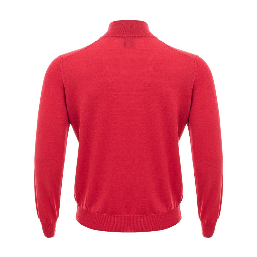 Gran Sasso Elegantes T-Shirt aus purpurroter Wolle für Männer