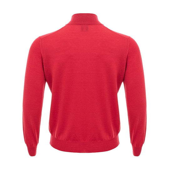 Gran Sasso Elegantes T-Shirt aus purpurroter Wolle für Männer